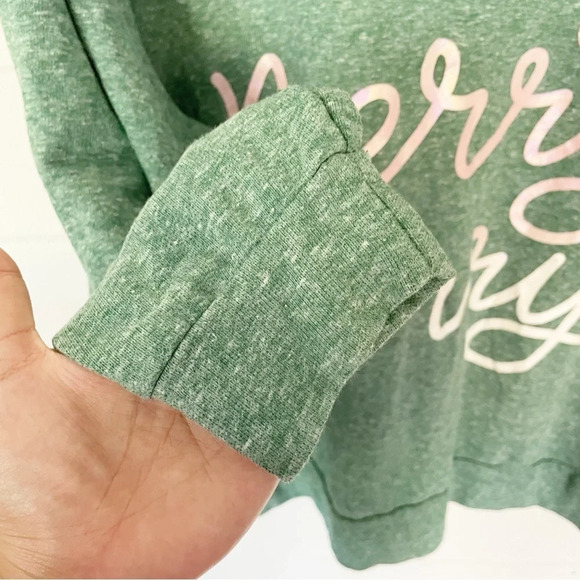 Holiday Time Women’s Merry Christmas Lightweight Terry Sweatshirt Size XL - Picture 9 of 11